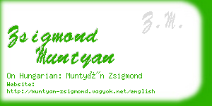 zsigmond muntyan business card